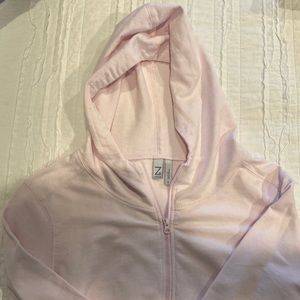 NWOT Zella 🌸 Pale Pink 3/4 Zip Hoodie with Pouch